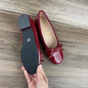 Red Mary Jane Bow Black Shoes Women’s Small